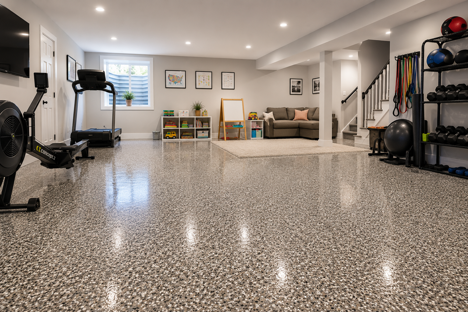 What an Epoxy Basement Floor Holds Up To_PECS